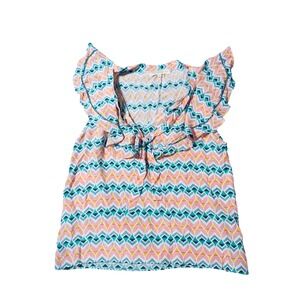 Paloma Blue Rent the Runway Silk Pink‎ Blue Sophia Top Size Medium Flowy Spring